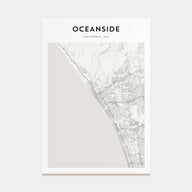 Oceanside Map Portrait Poster