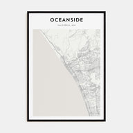 Oceanside Map Portrait Poster