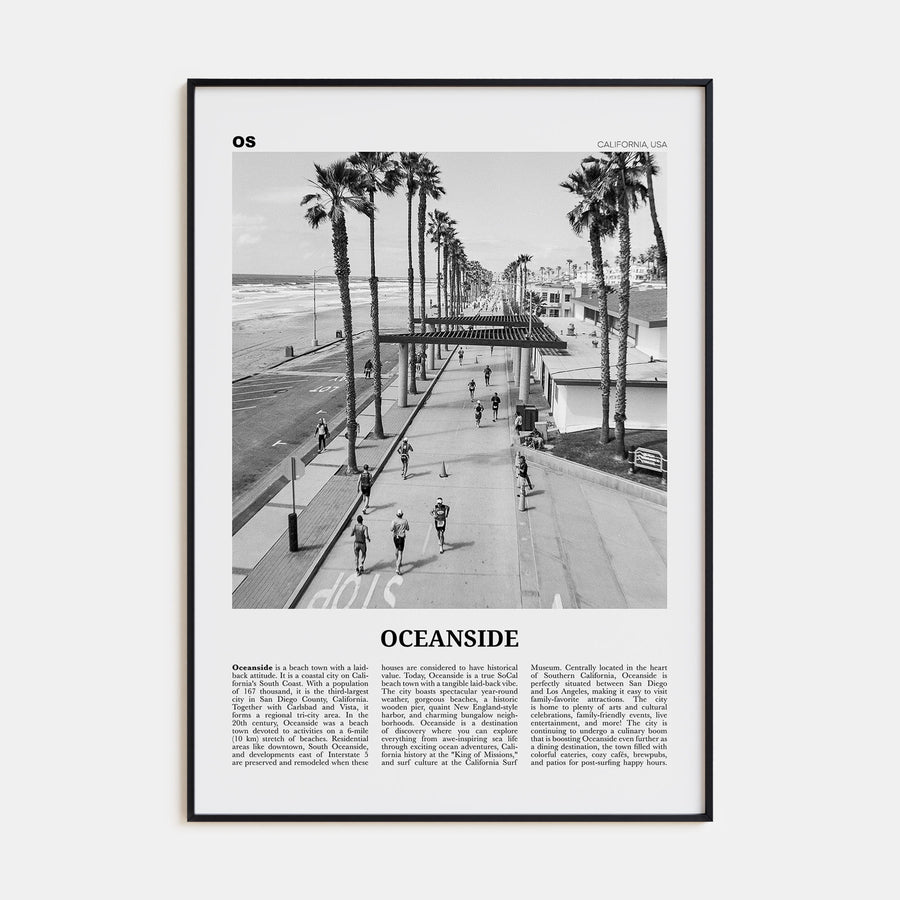 Oceanside Travel B&W No 3 Poster