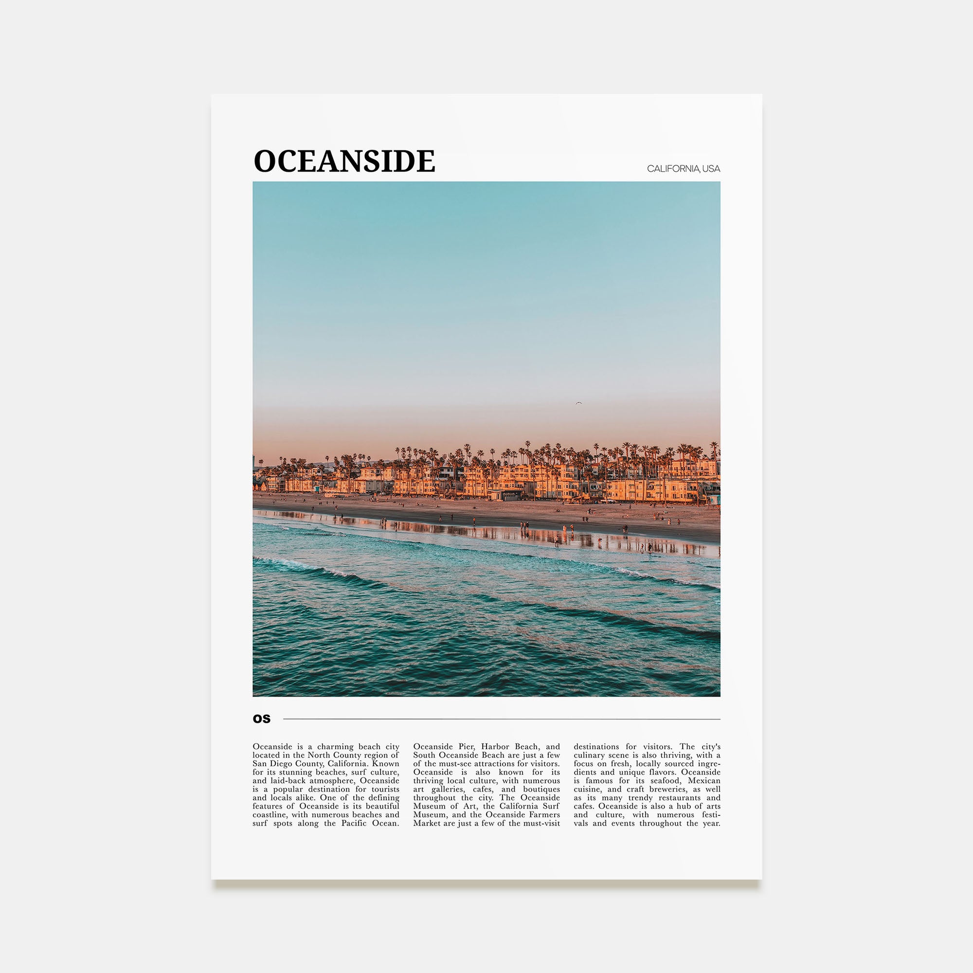 Oceanside Travel Color No 1 Poster