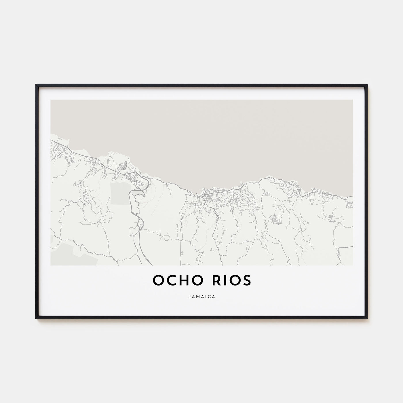 Ocho Rios Map Landscape Poster