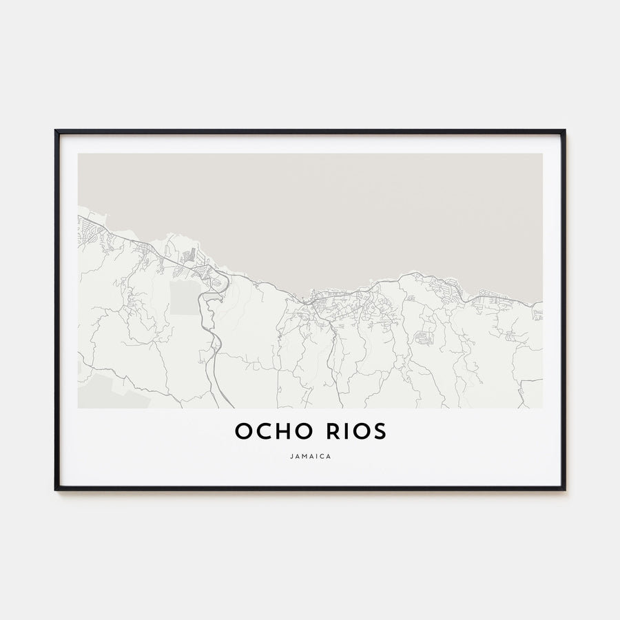 Ocho Rios Map Landscape Poster