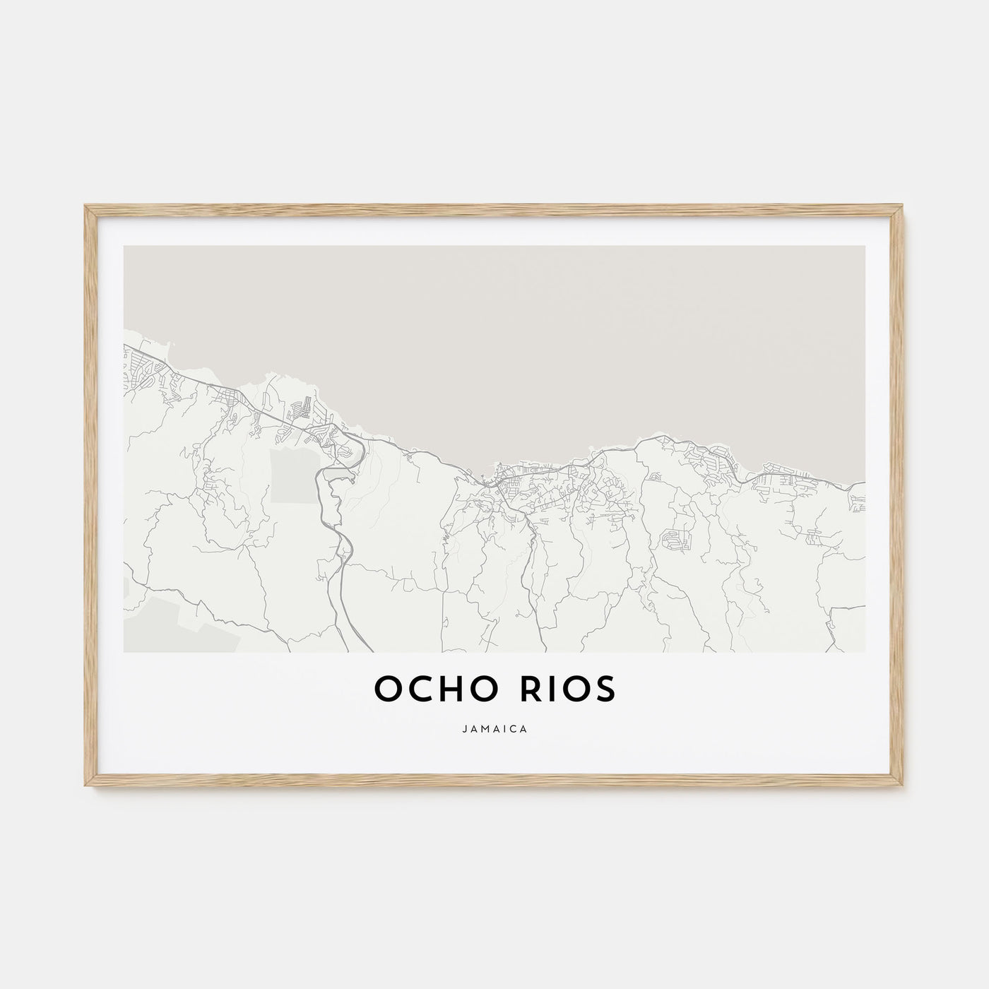 Ocho Rios Map Landscape Poster