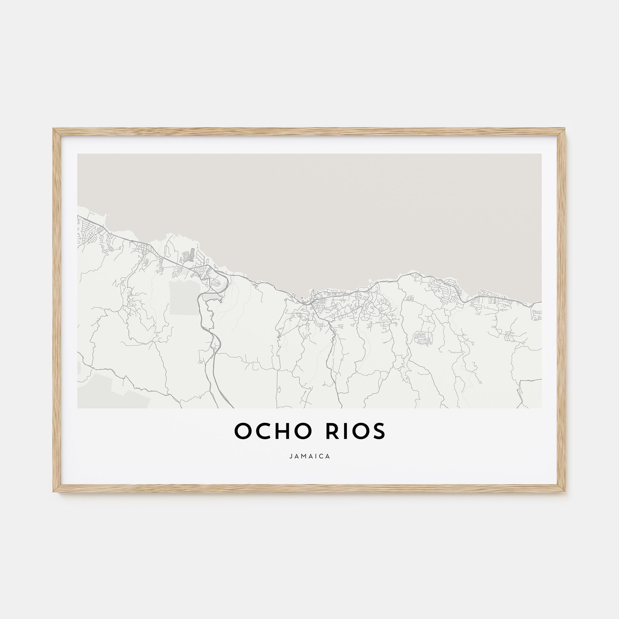 Ocho Rios Map Landscape Poster