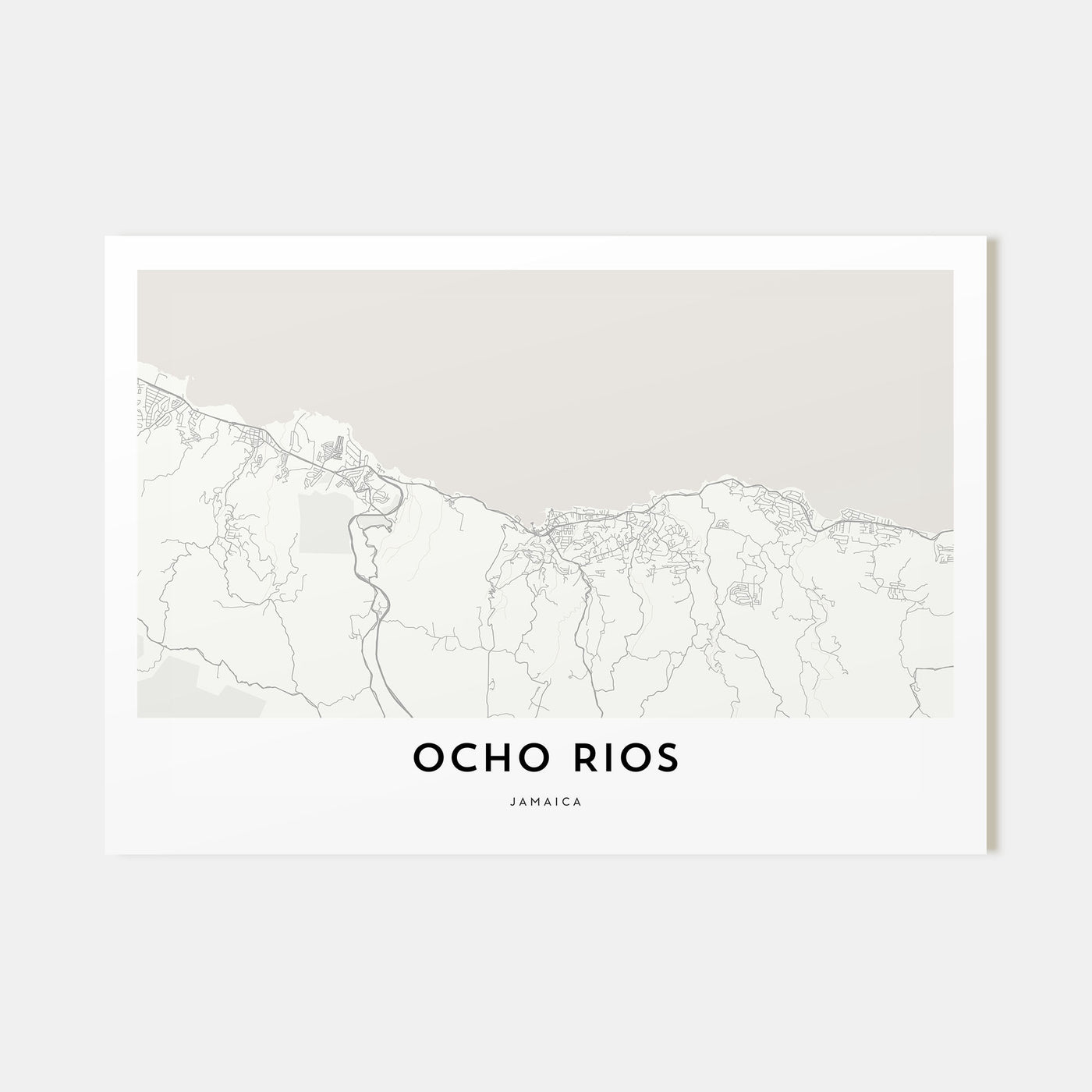 Ocho Rios Map Landscape Poster
