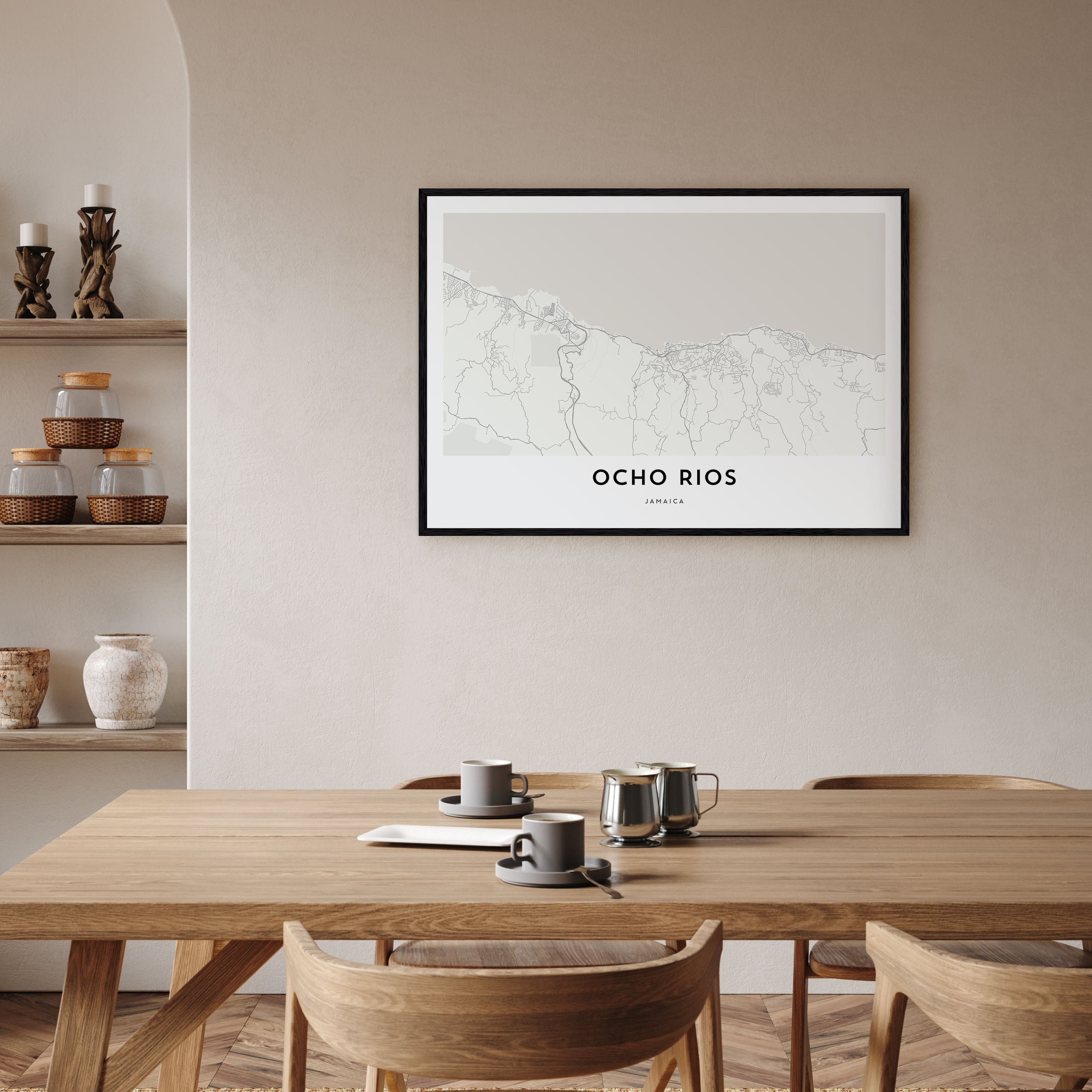 Ocho Rios Map Landscape Poster