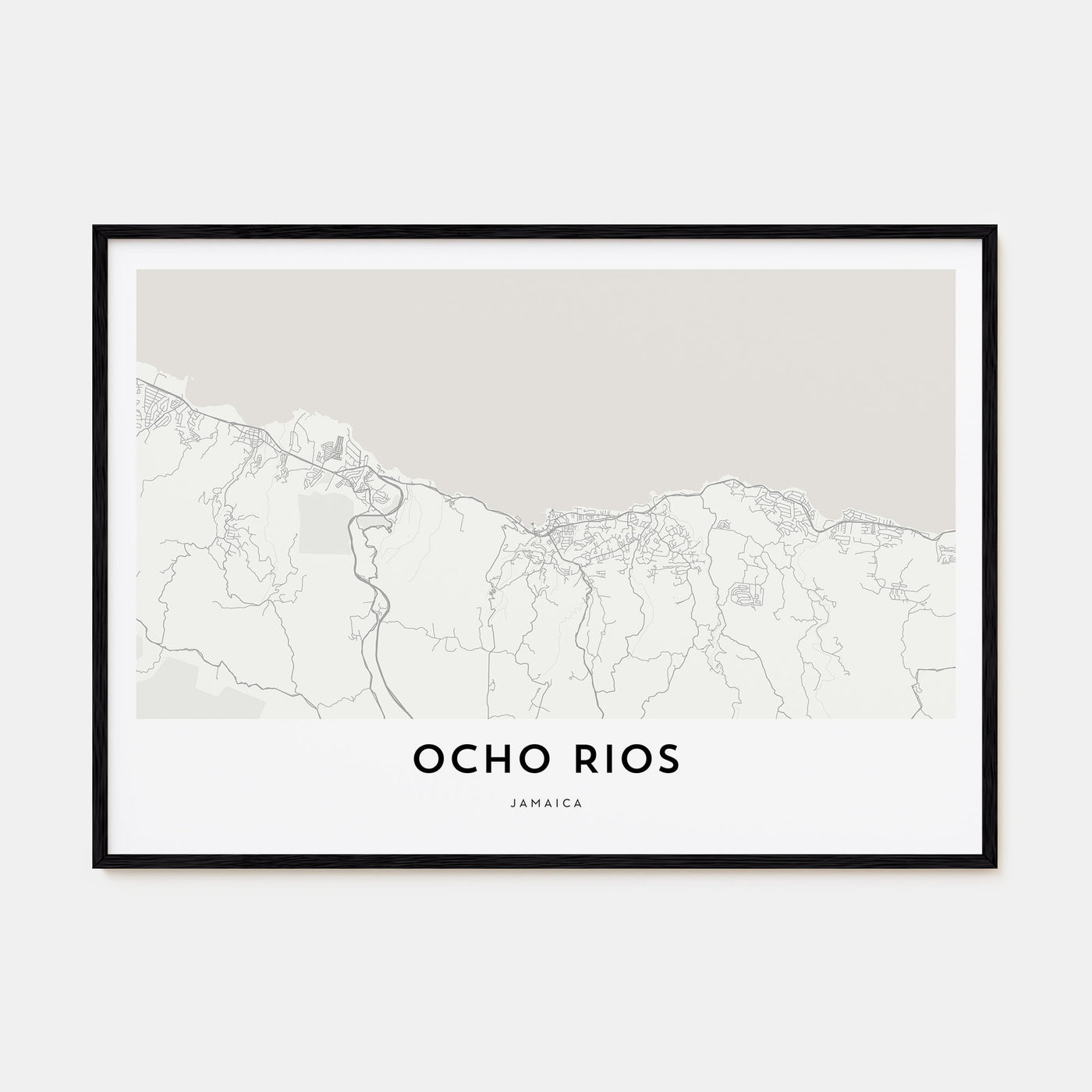 Ocho Rios Map Landscape Poster