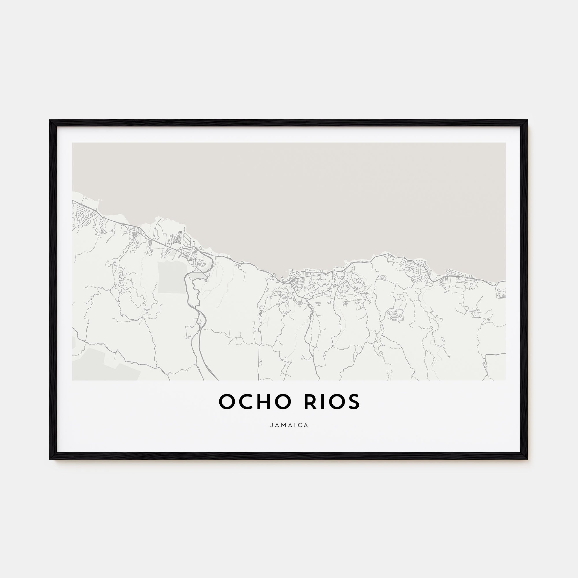 Ocho Rios Map Landscape Poster