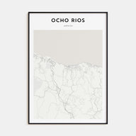 Ocho Rios Map Portrait Poster