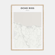 Ocho Rios Map Portrait Poster