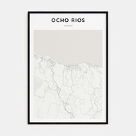 Ocho Rios Map Portrait Poster