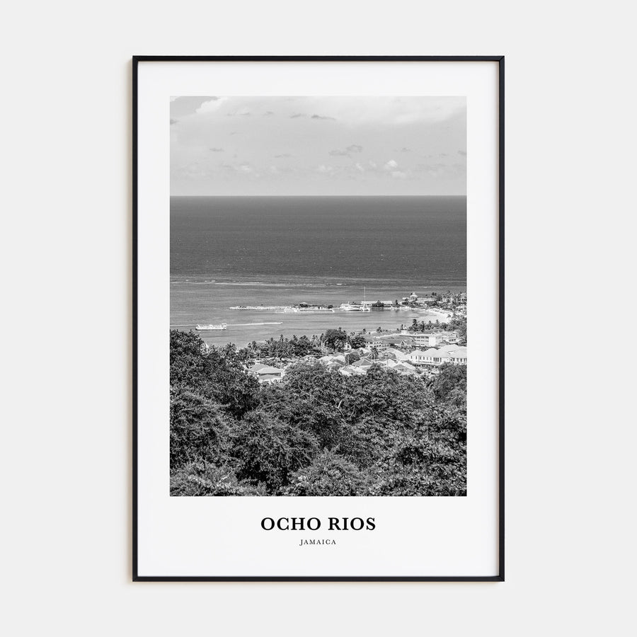 Ocho Rios Portrait B&W Poster