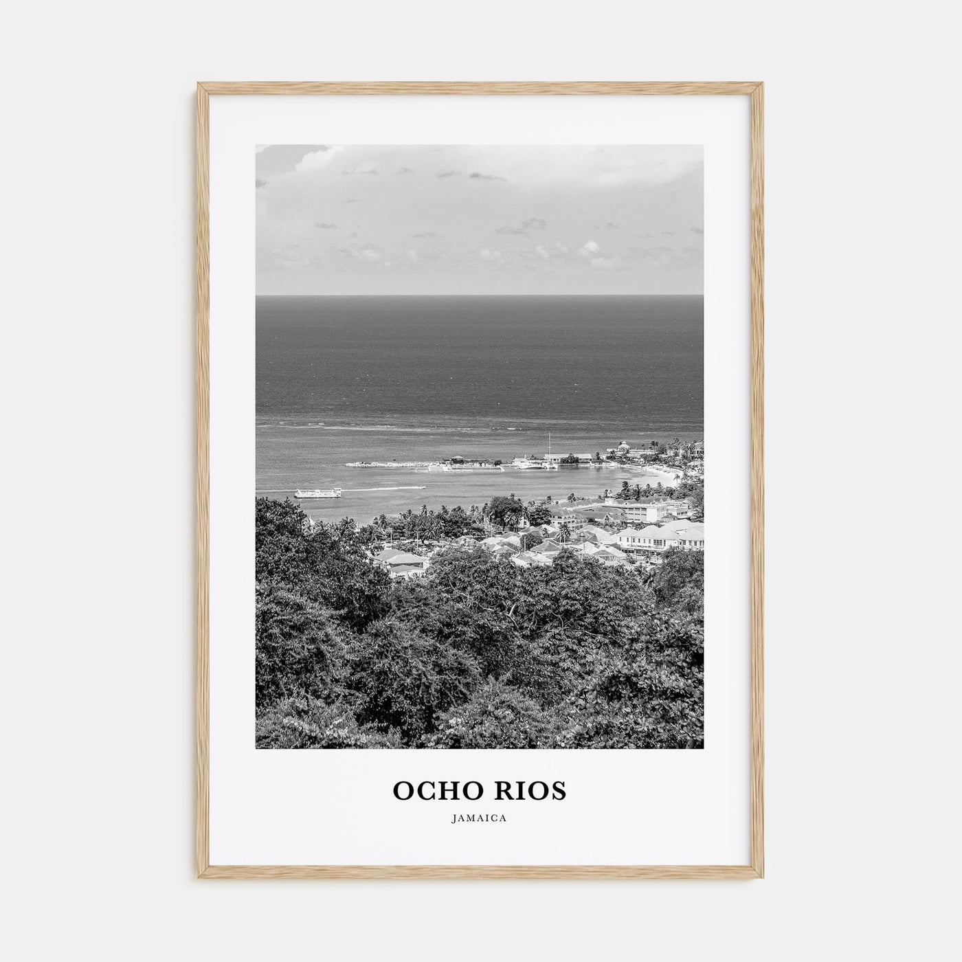 Ocho Rios Portrait B&W Poster