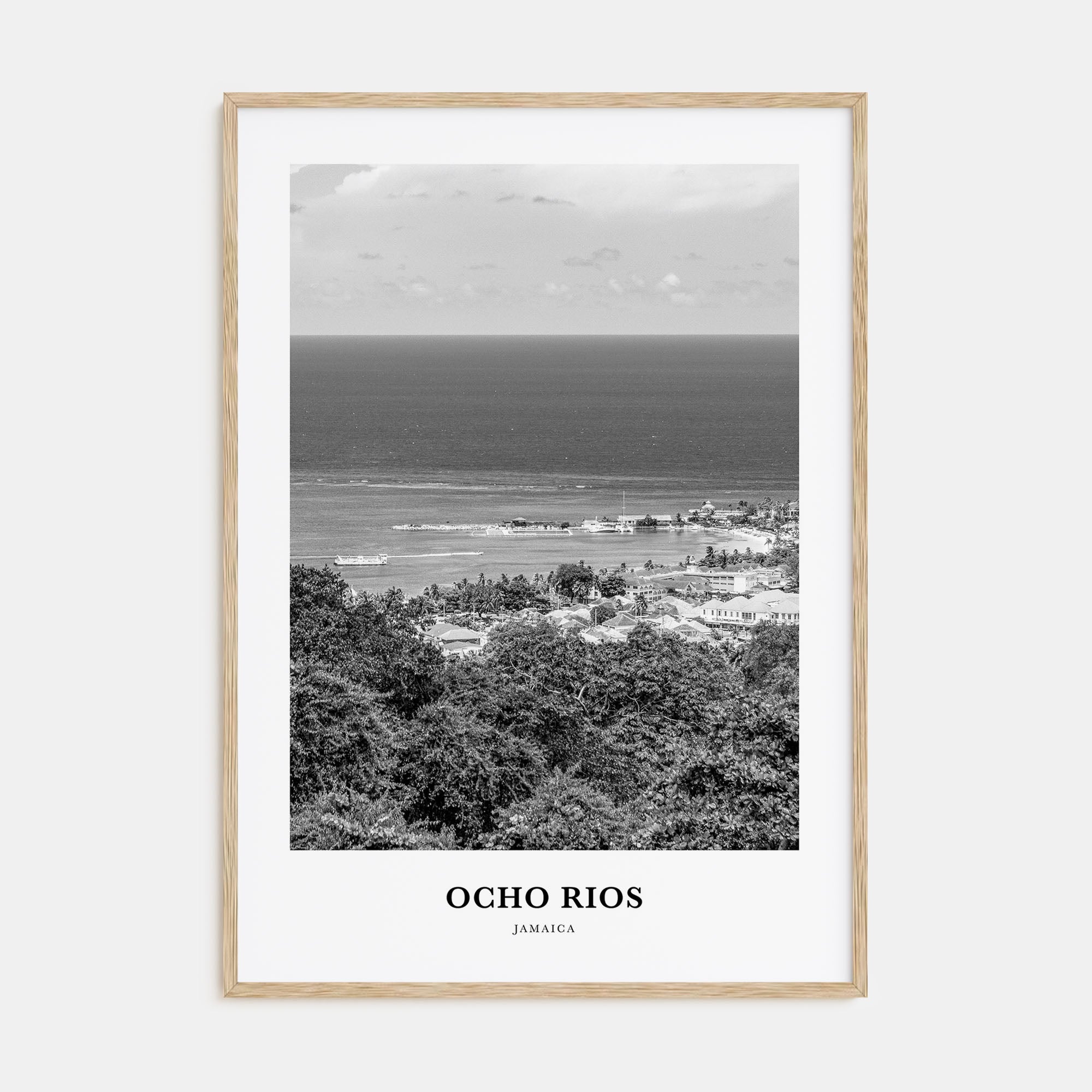 Ocho Rios Portrait B&W Poster
