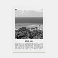 Ocho Rios Travel B&W Poster