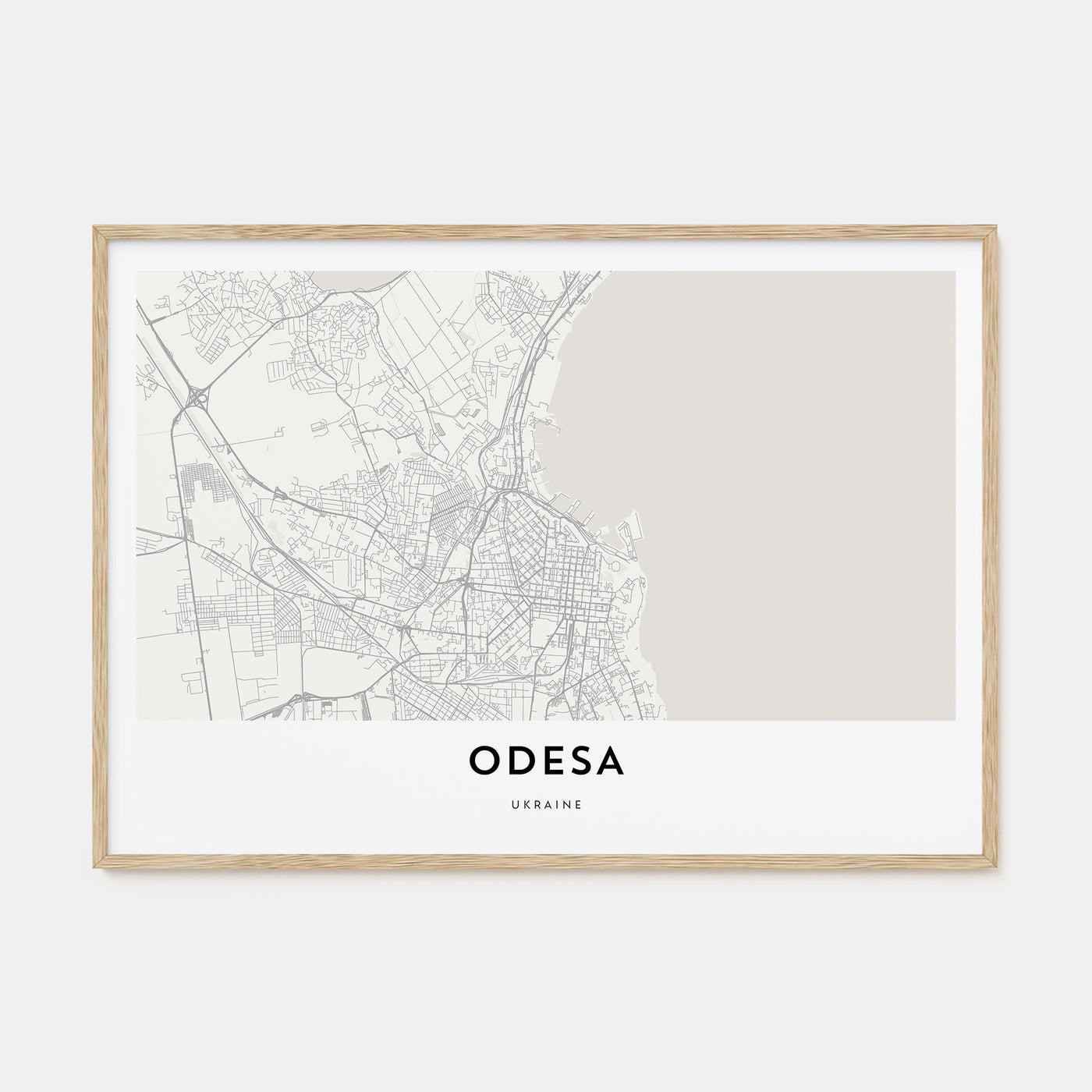 Odesa, Ukraine Map Landscape Poster
