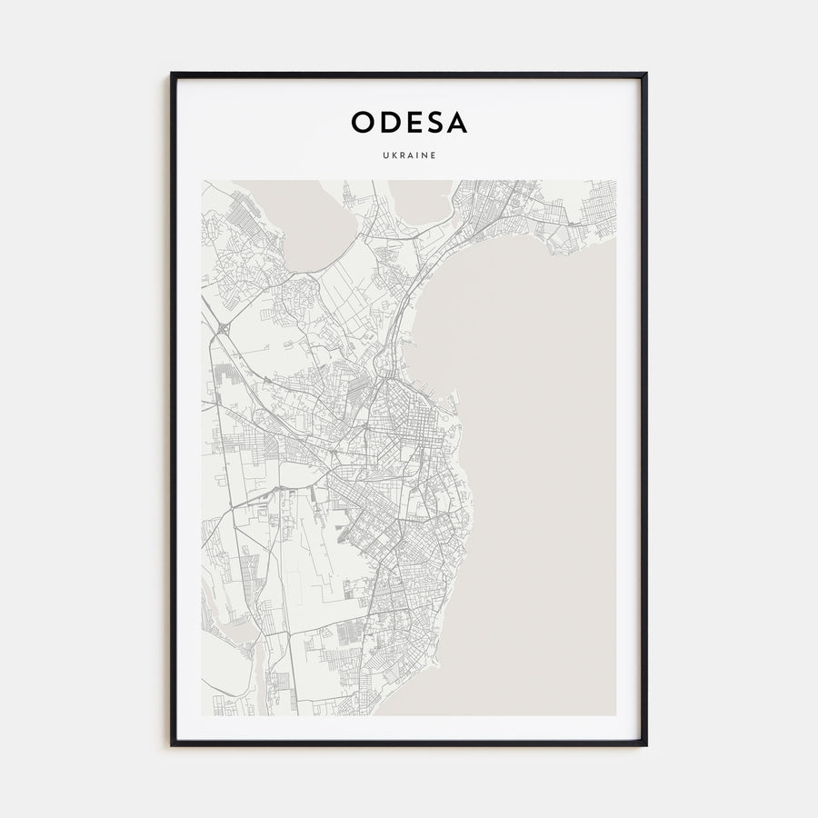 Odesa, Ukraine Map Portrait Poster