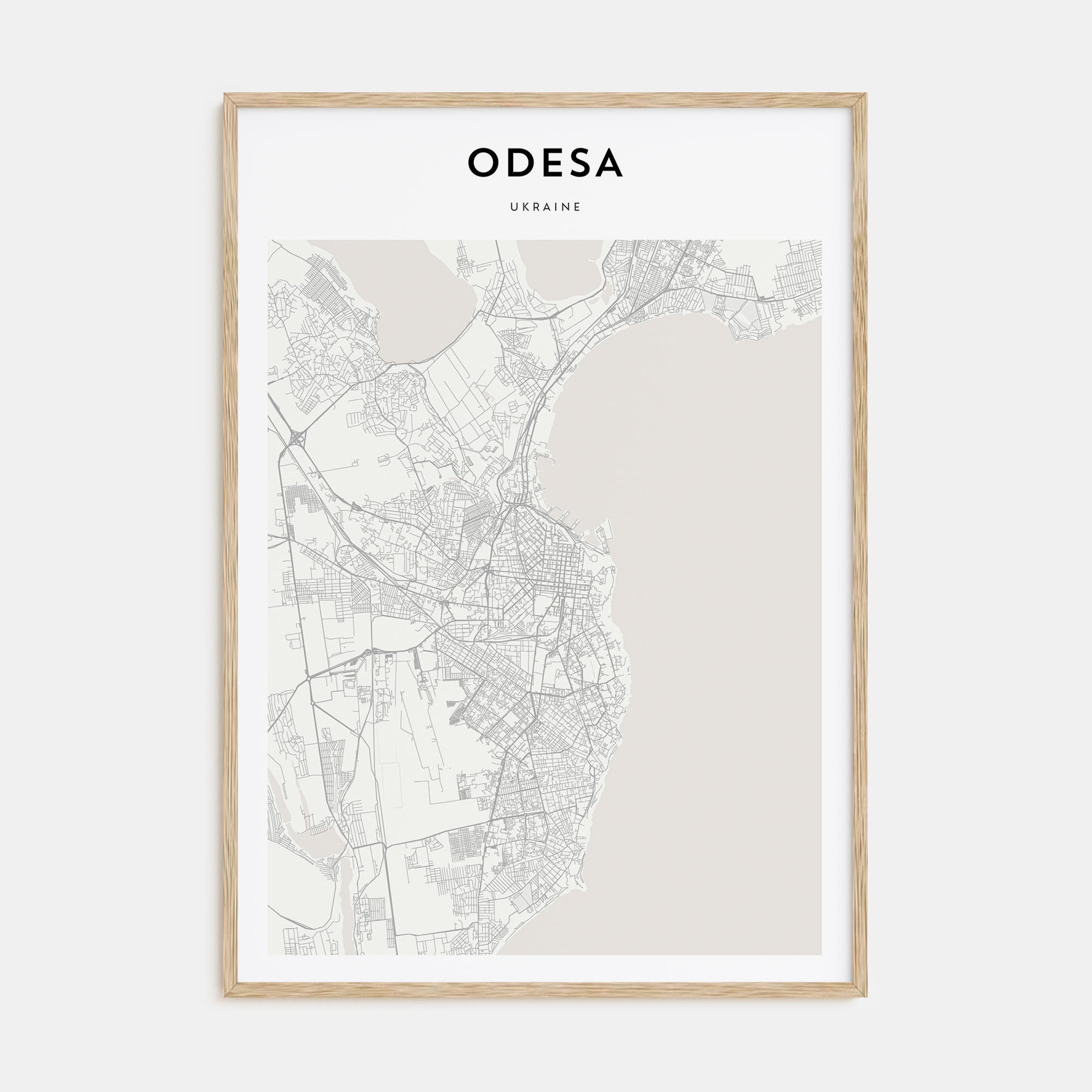 Odesa, Ukraine Map Portrait Poster