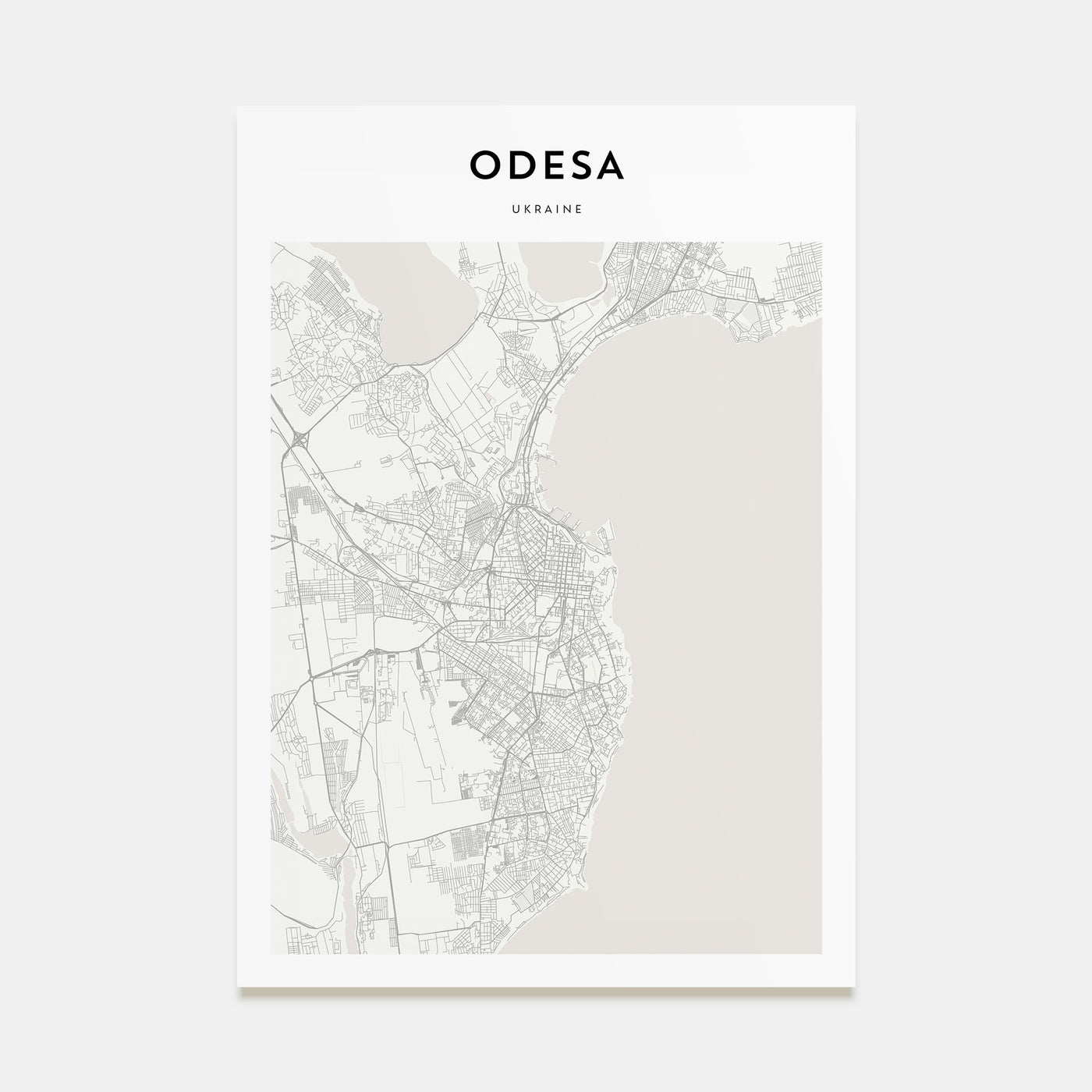 Odesa, Ukraine Map Portrait Poster