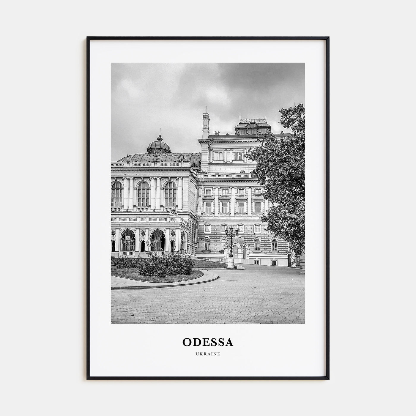 Odessa, Ukraine Portrait B&W Poster
