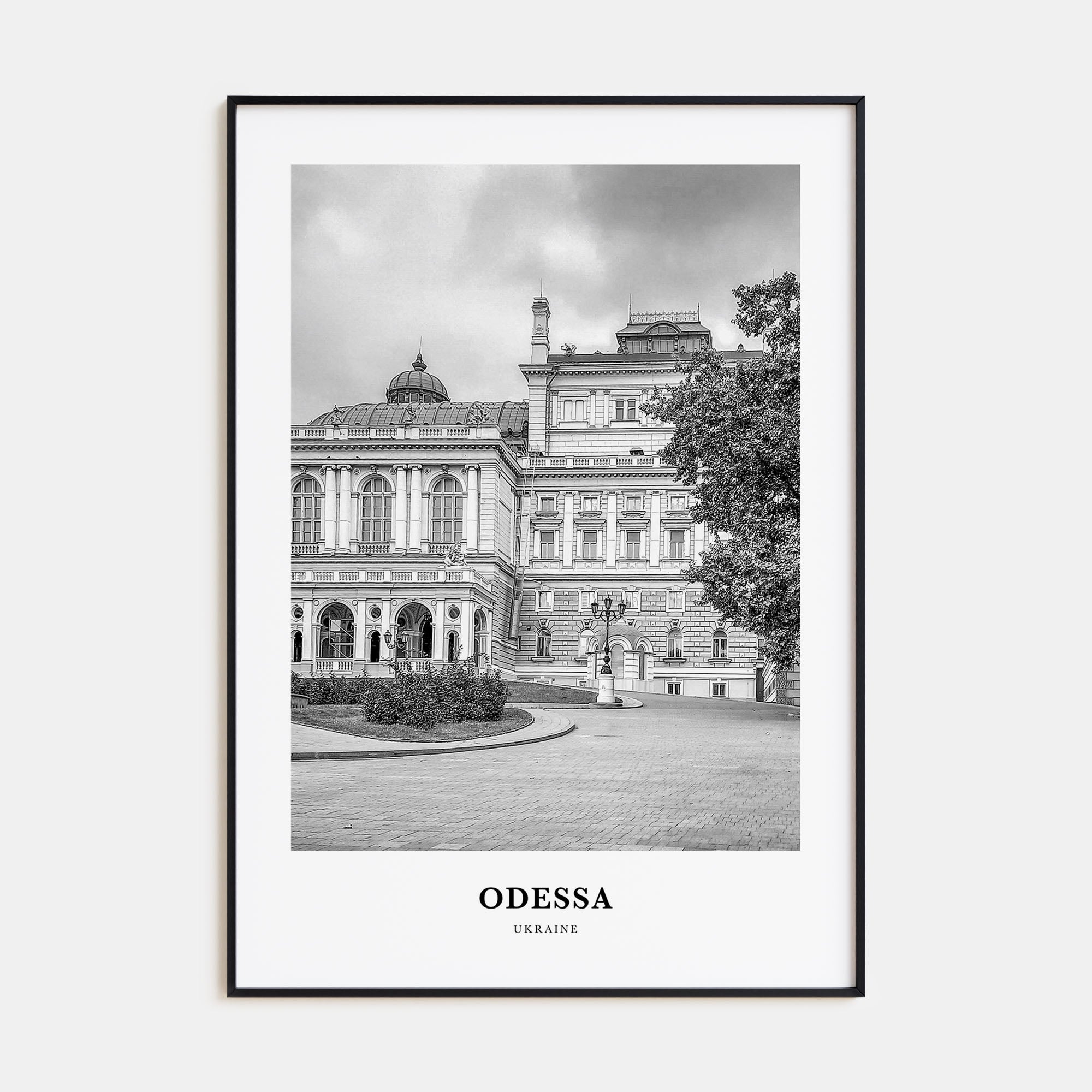 Odessa, Ukraine Portrait B&W Poster