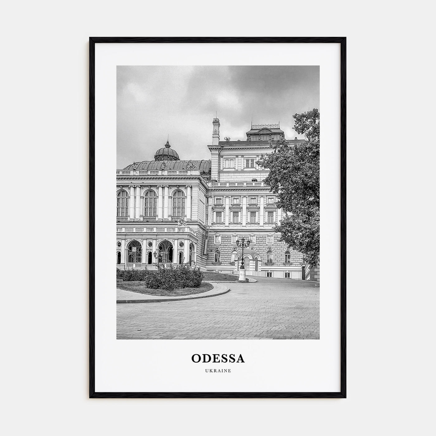 Odessa, Ukraine Portrait B&W Poster