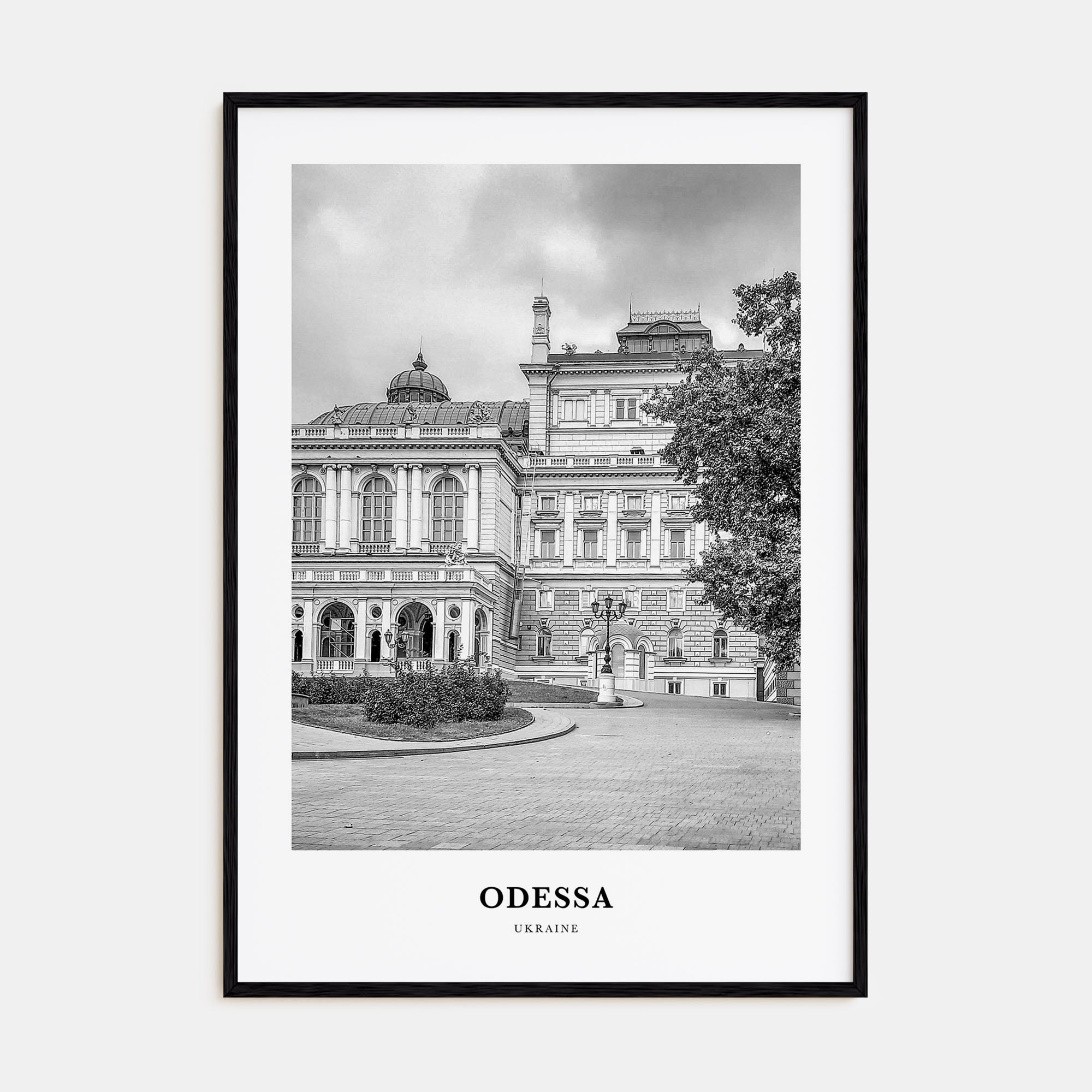 Odessa, Ukraine Portrait B&W Poster