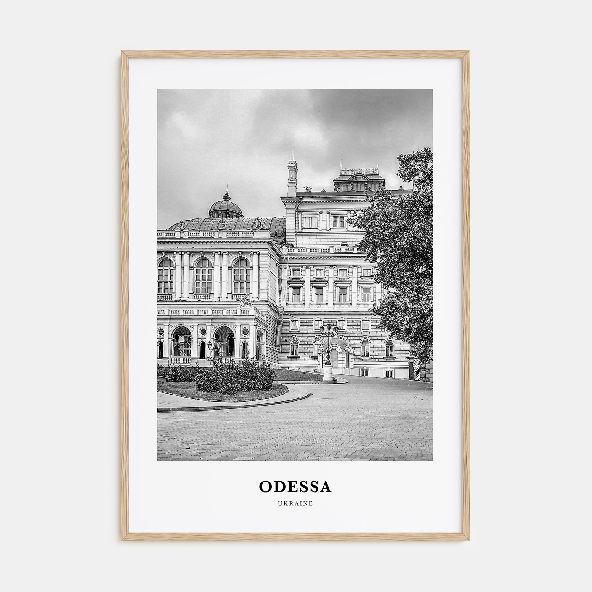 Odessa, Ukraine Portrait B&W Poster