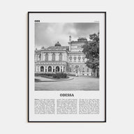 Odessa, Ukraine Travel B&W Poster