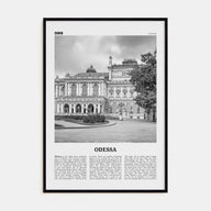 Odessa, Ukraine Travel B&W Poster