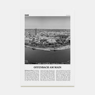 Offenbach am Main Travel B&W Poster