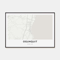 Ogunquit Map Landscape Poster