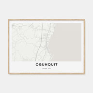 Ogunquit Map Landscape Poster