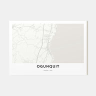 Ogunquit Map Landscape Poster