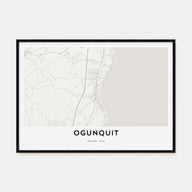 Ogunquit Map Landscape Poster