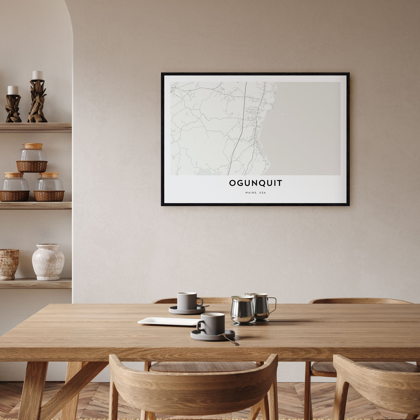 Ogunquit Map Landscape Poster