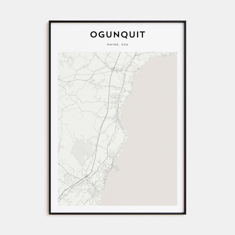 Ogunquit Map Portrait Poster