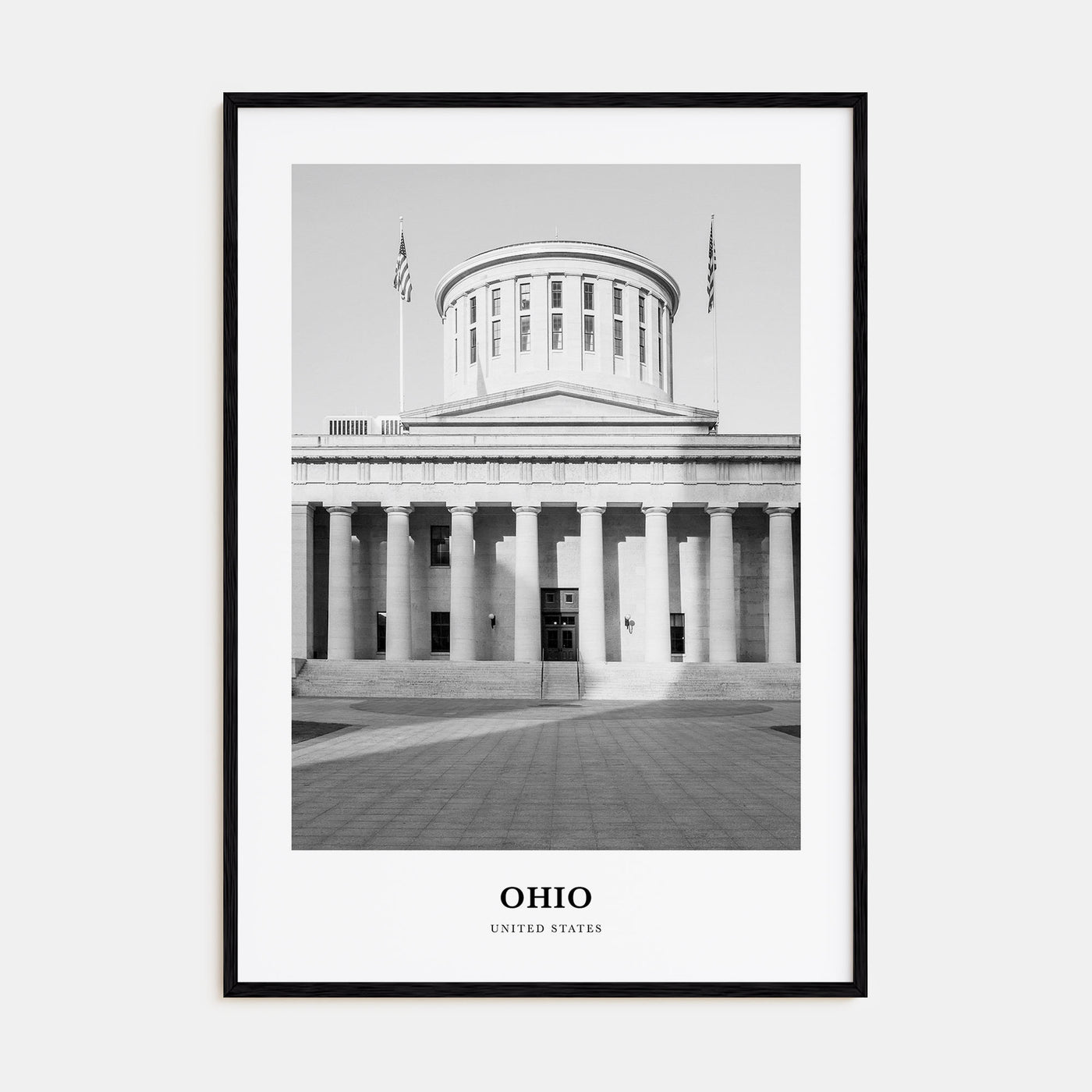 Ohio Portrait B&W No 2 Poster