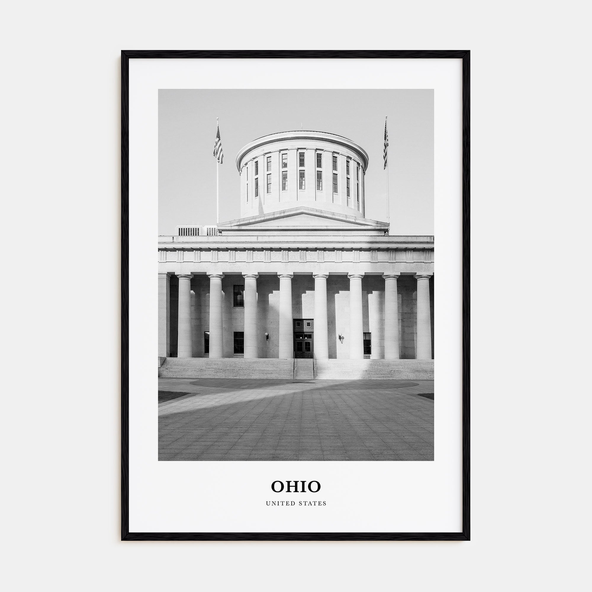 Ohio Portrait B&W No 2 Poster