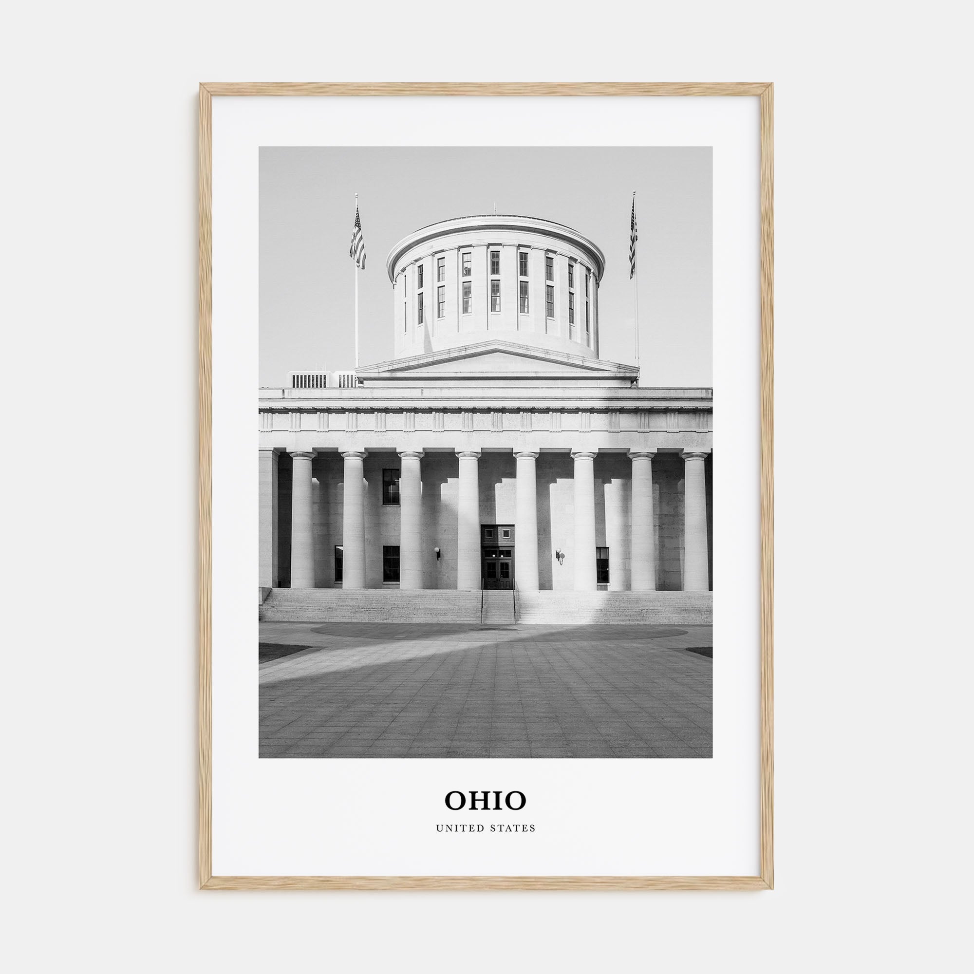 Ohio Portrait B&W No 2 Poster