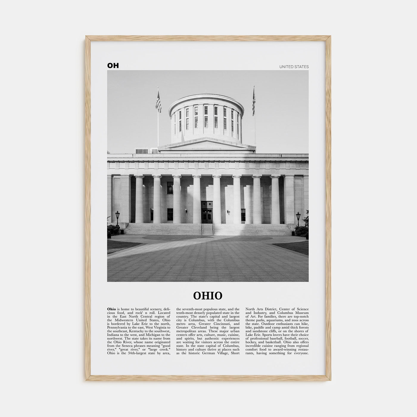 Ohio Travel B&W No 2 Poster