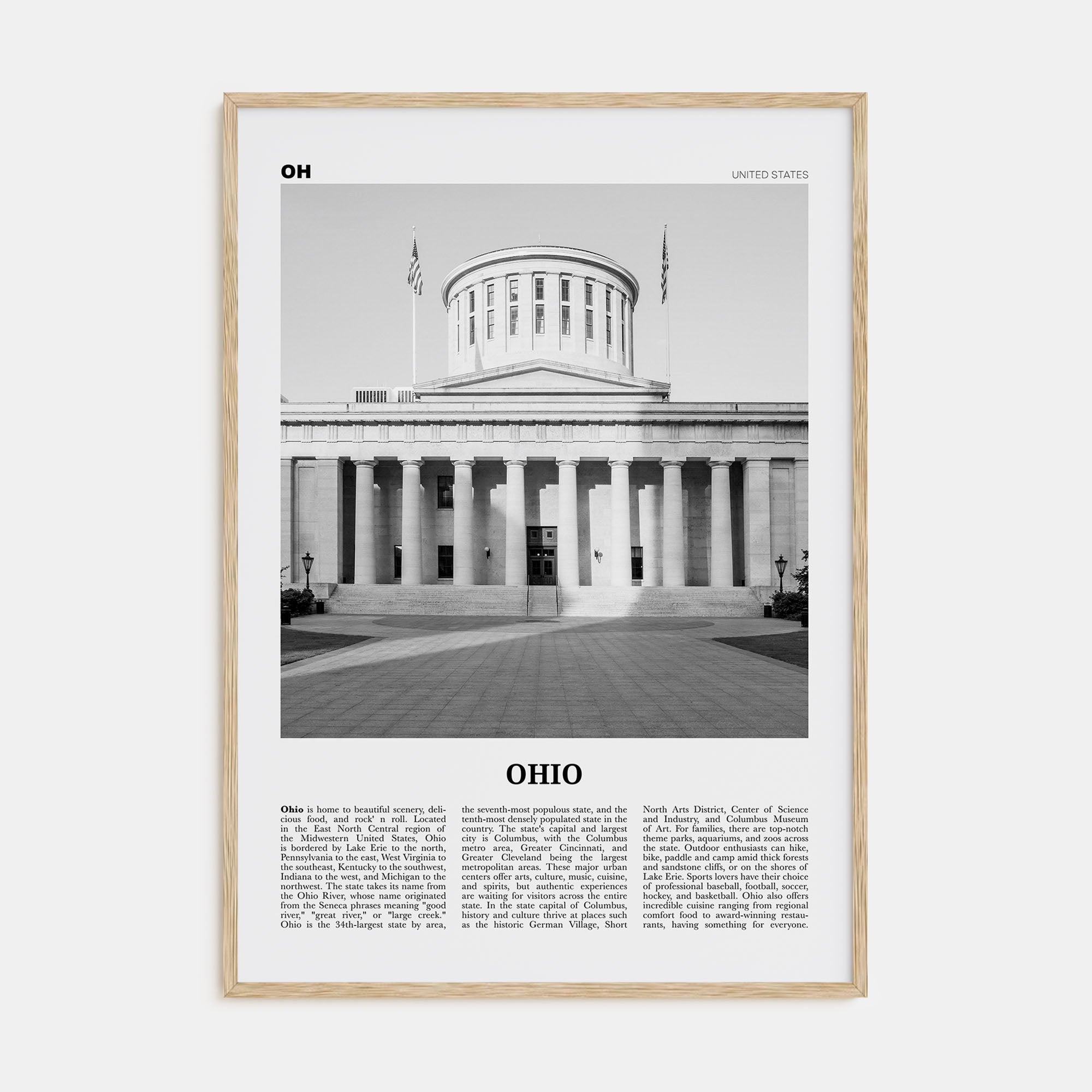 Ohio Travel B&W No 2 Poster