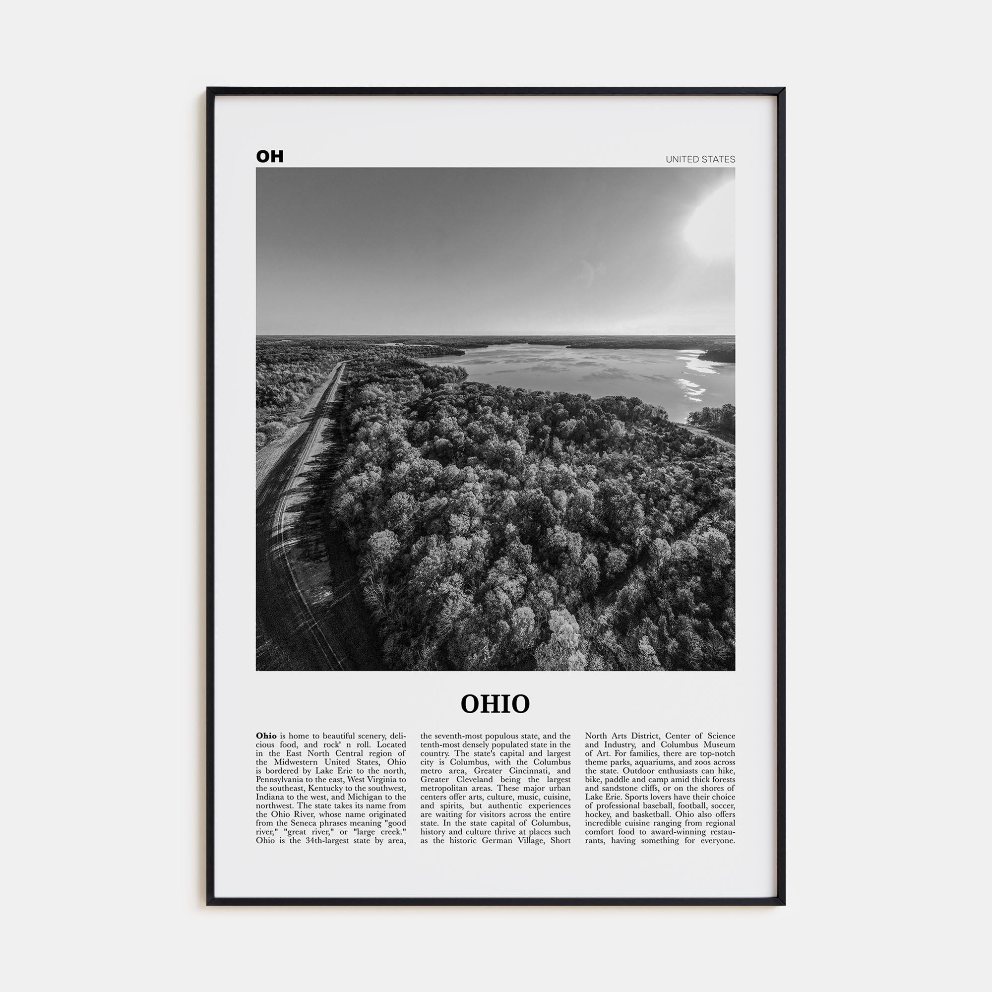 Ohio Travel B&W No 3 Poster