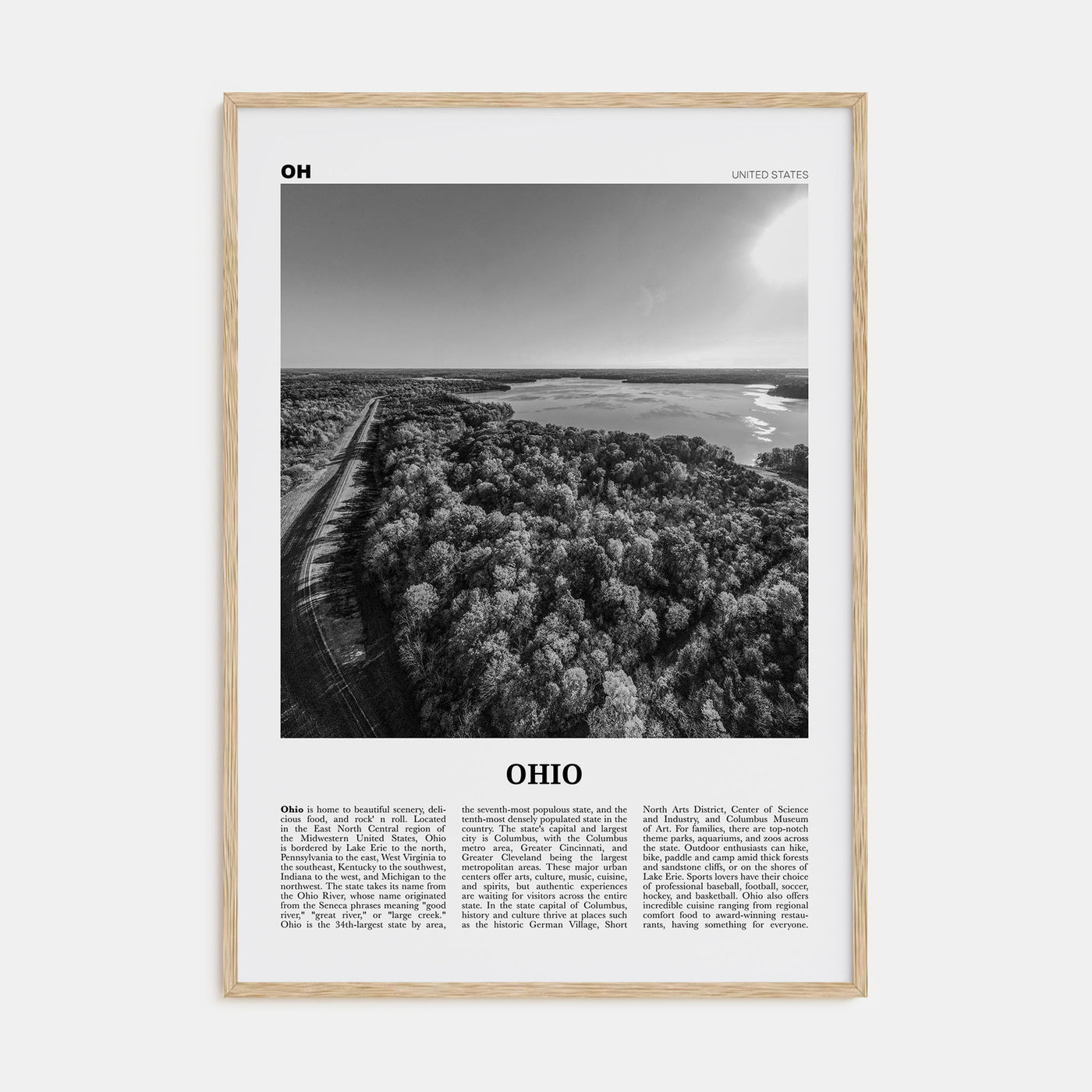 Ohio Travel B&W No 3 Poster