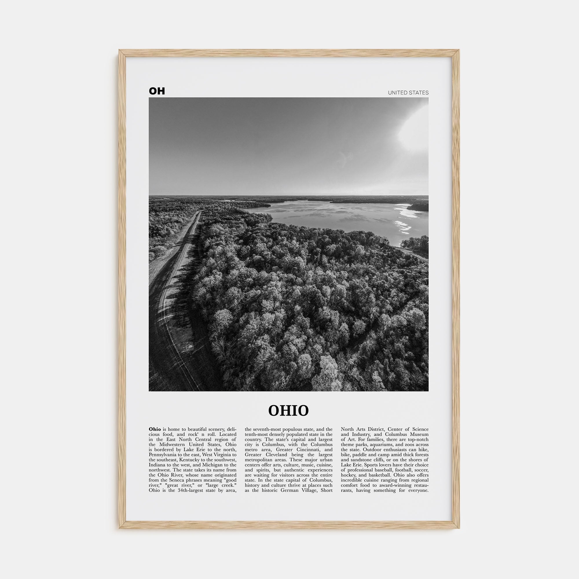 Ohio Travel B&W No 3 Poster