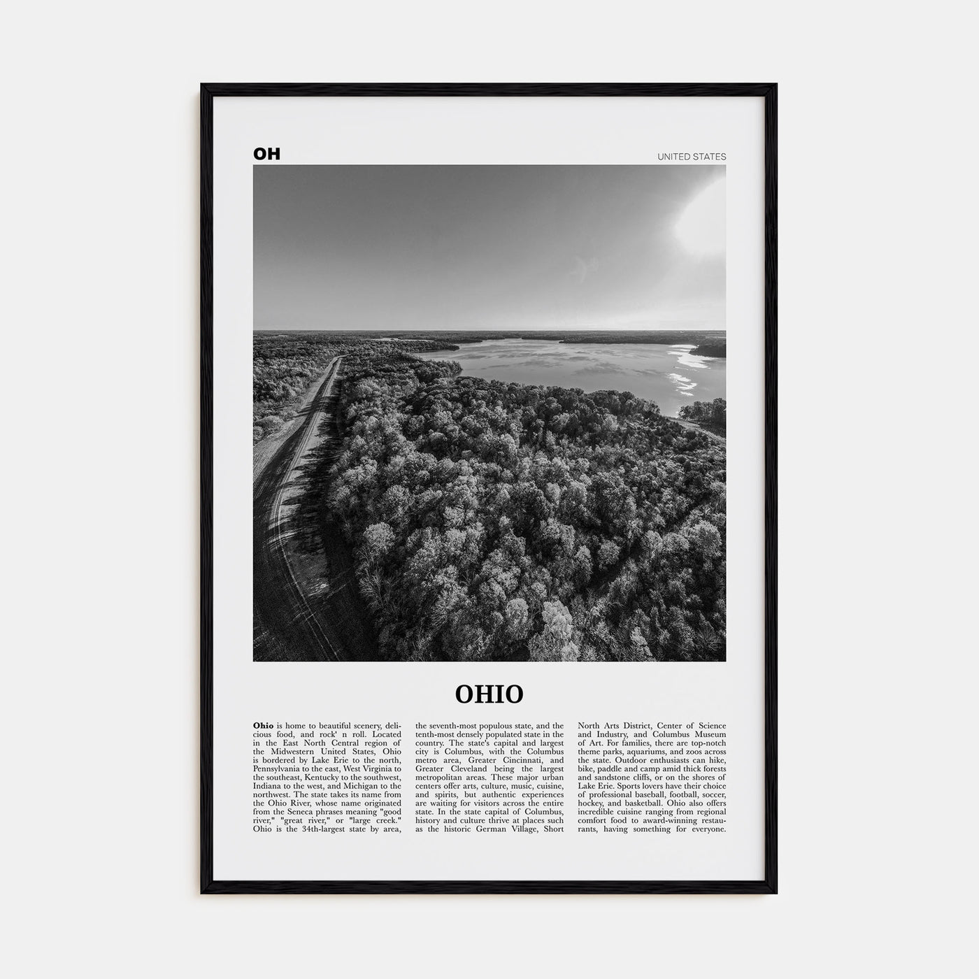 Ohio Travel B&W No 3 Poster