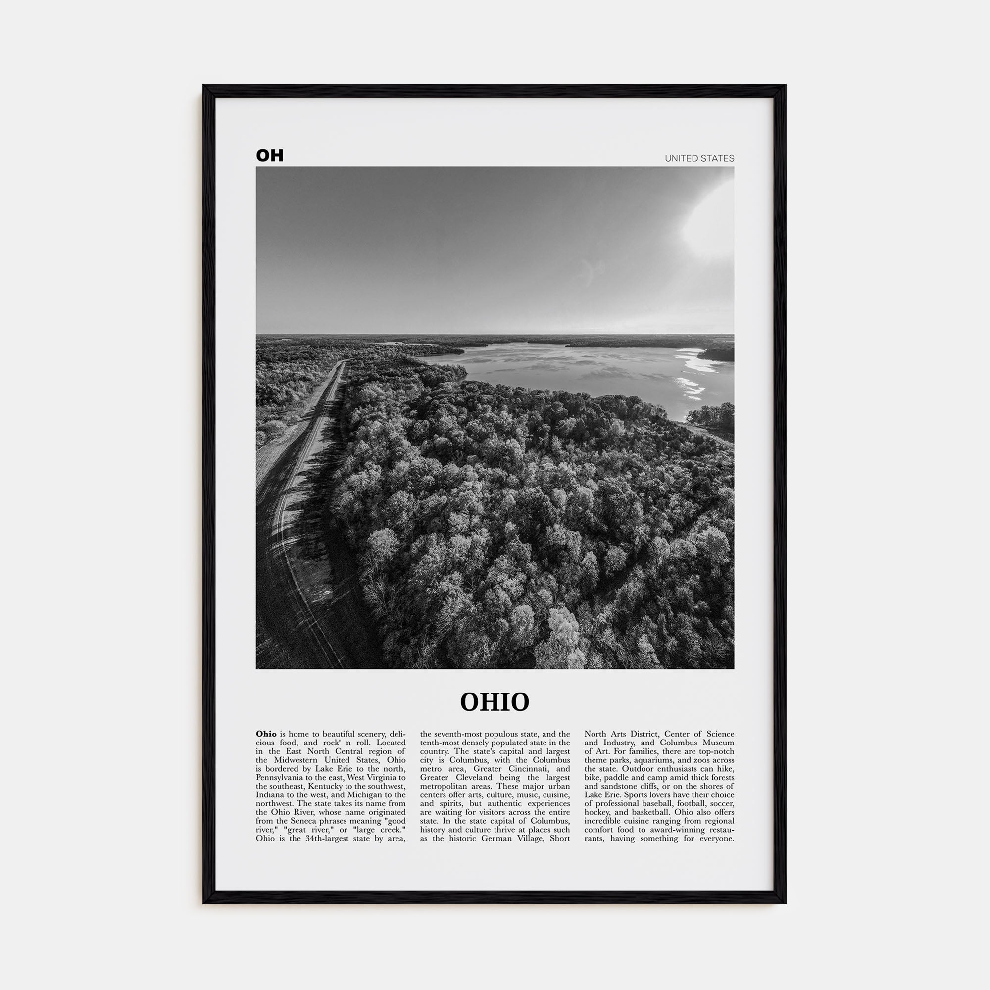 Ohio Travel B&W No 3 Poster