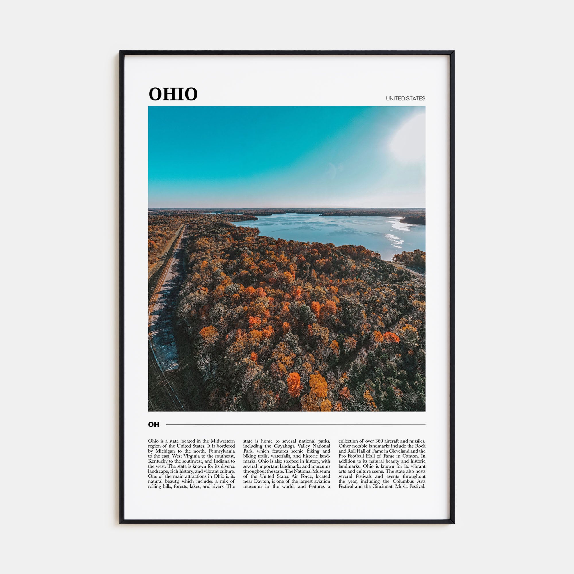 Ohio Travel Color Poster