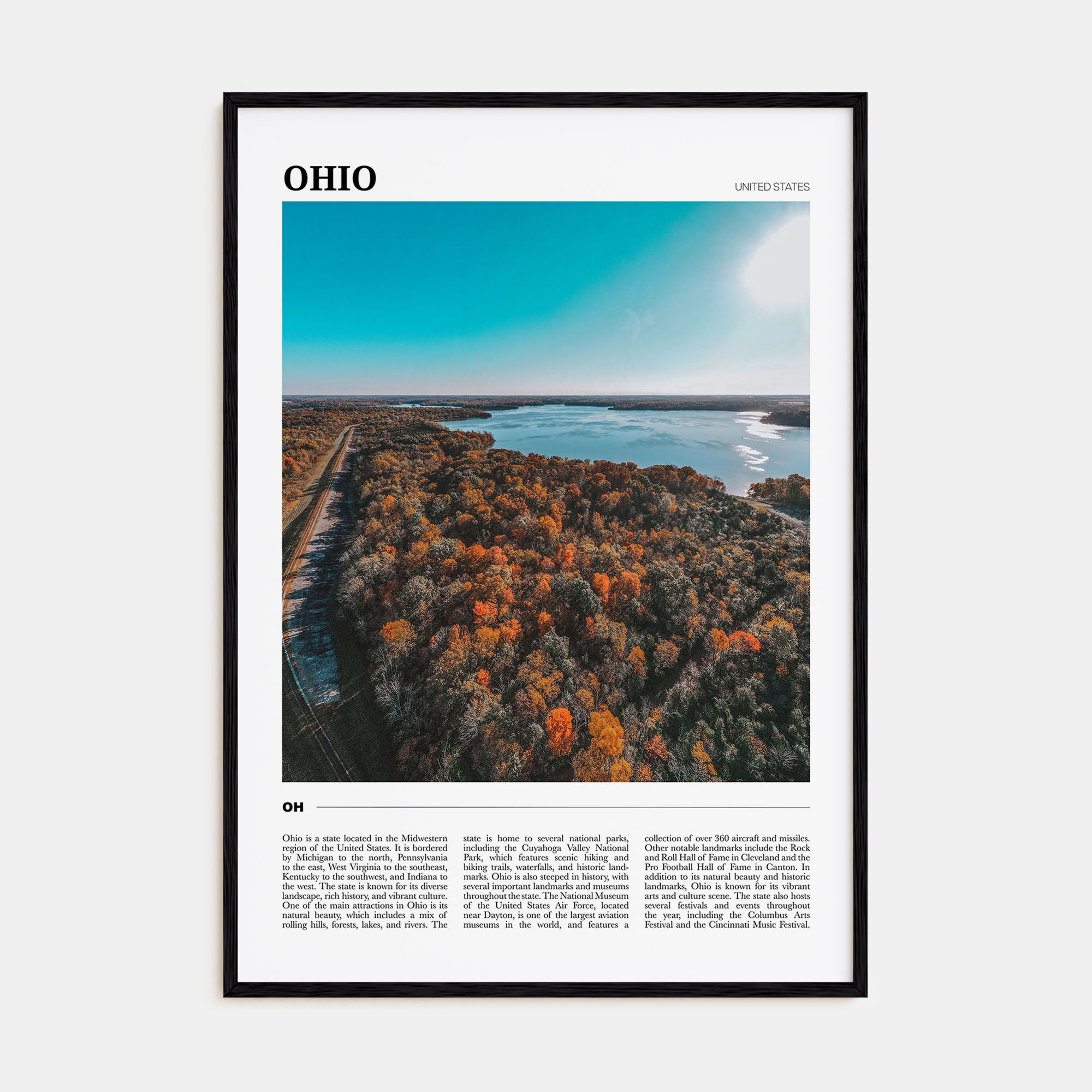 Ohio Travel Color Poster