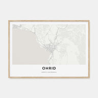Ohrid Map Landscape Poster